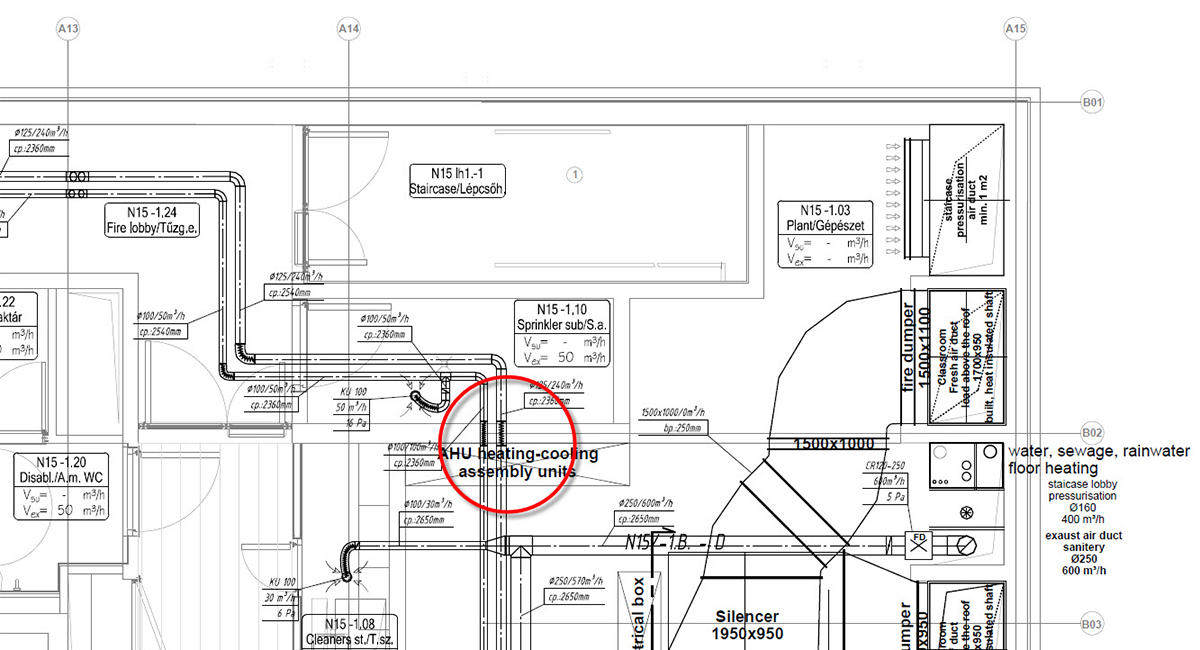CEU - gépészet-tartószerkezet ütközés